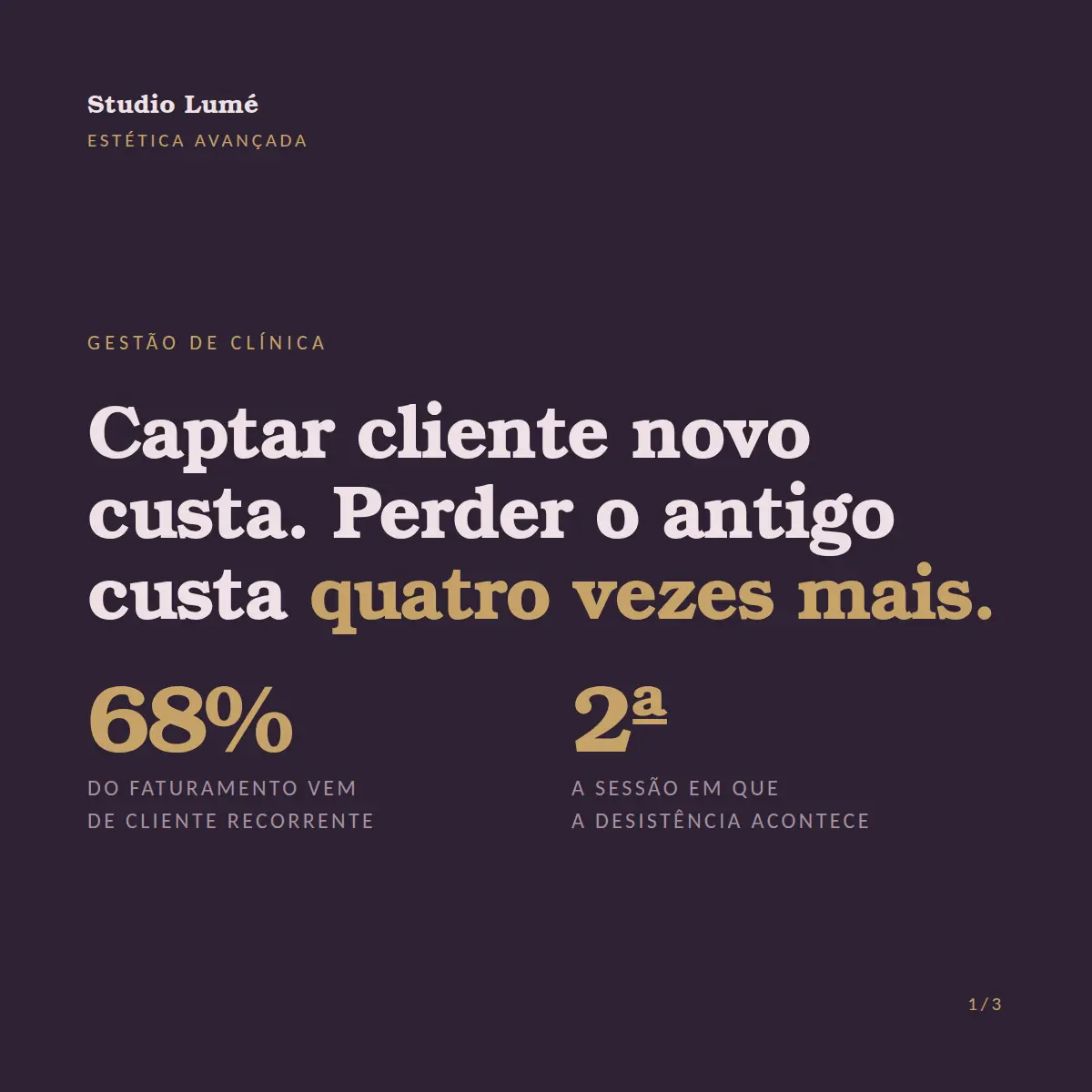 Exemplo de post de LinkedIn para Estética — tela 1 de 3