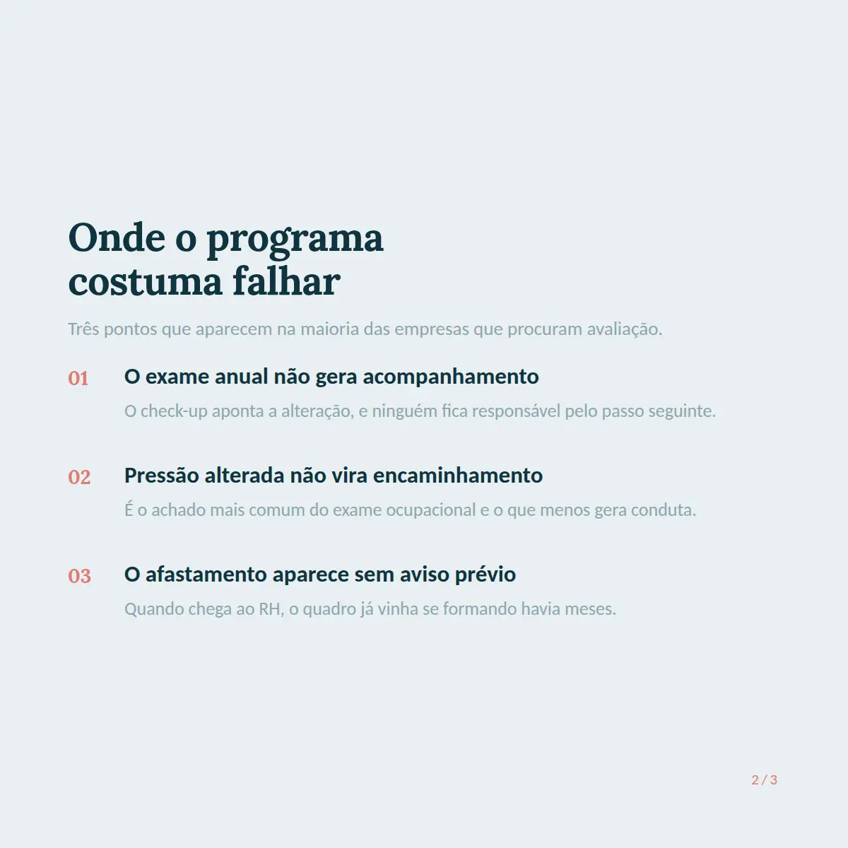 Exemplo de post de LinkedIn para Saúde — tela 2 de 3