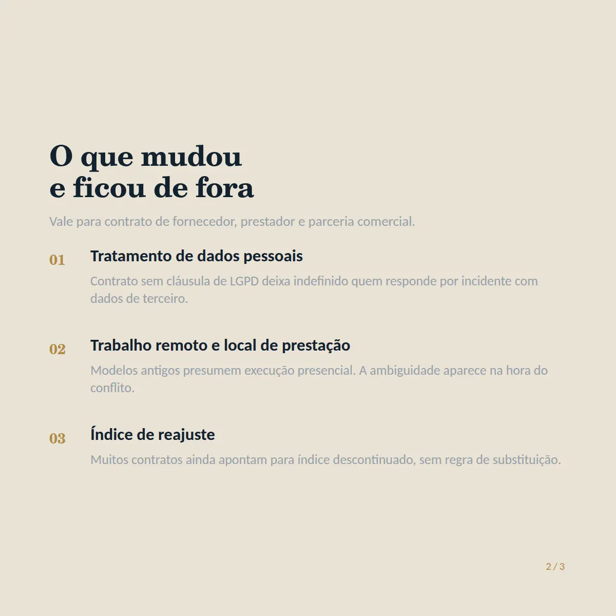 Exemplo de post de LinkedIn para Advocacia — tela 2 de 3