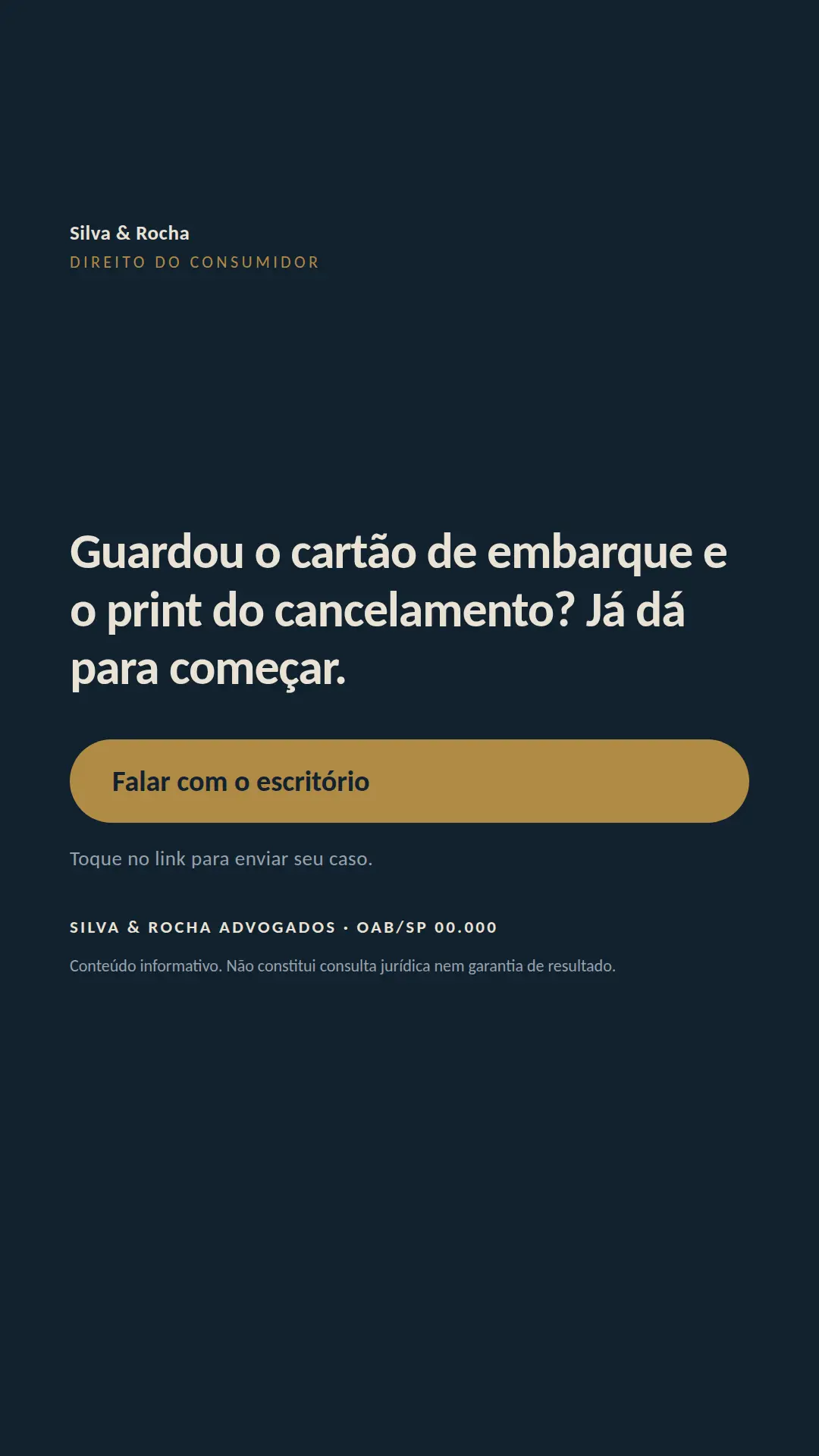 Exemplo de story para Advocacia — tela 3 de 3