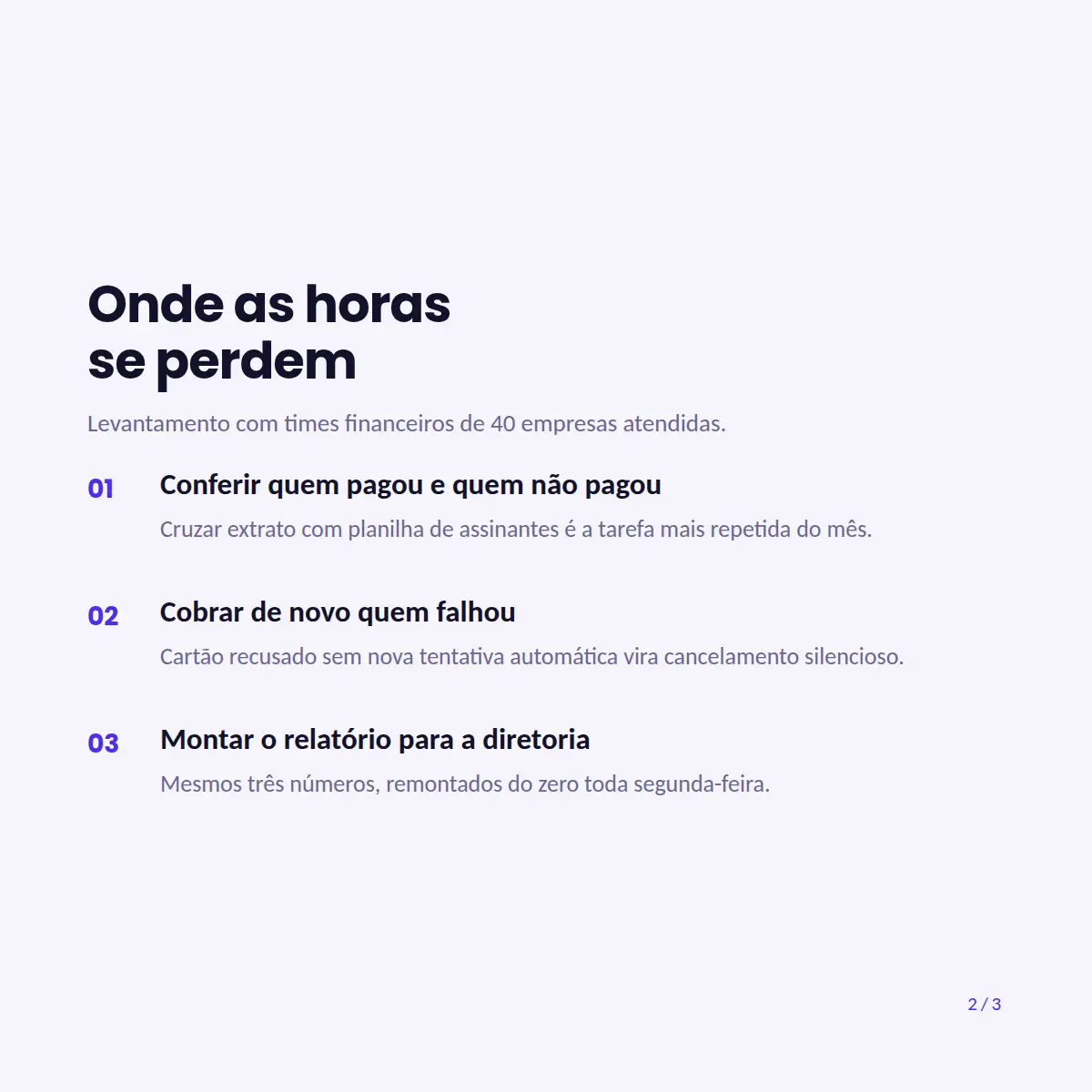 Exemplo de post de LinkedIn para Software — tela 2 de 3