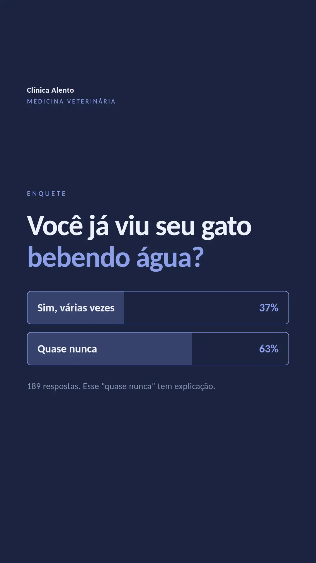 Exemplo de story para Veterinária — tela 1 de 3