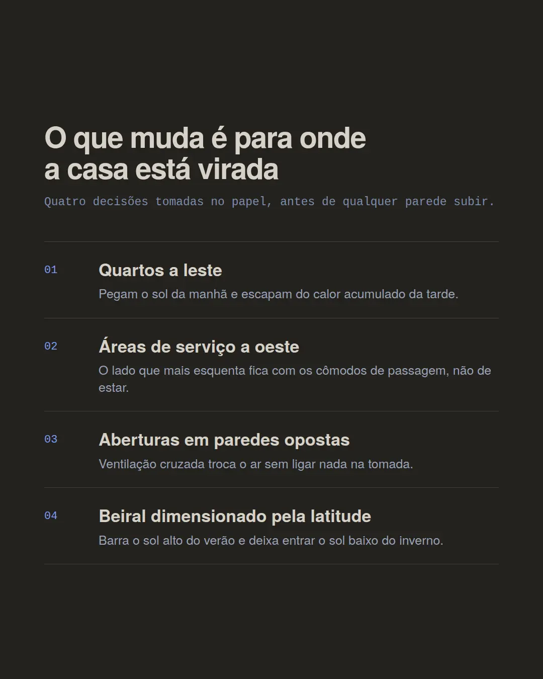 Exemplo de carrossel para Arquitetura — tela 2 de 3