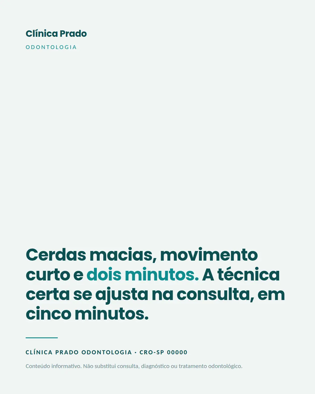 Exemplo de carrossel para Odontologia — tela 3 de 3