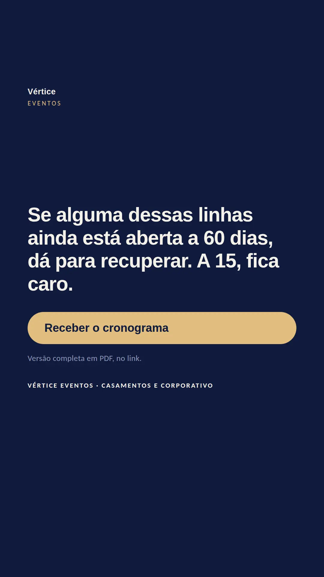 Exemplo de story para Eventos — tela 3 de 3