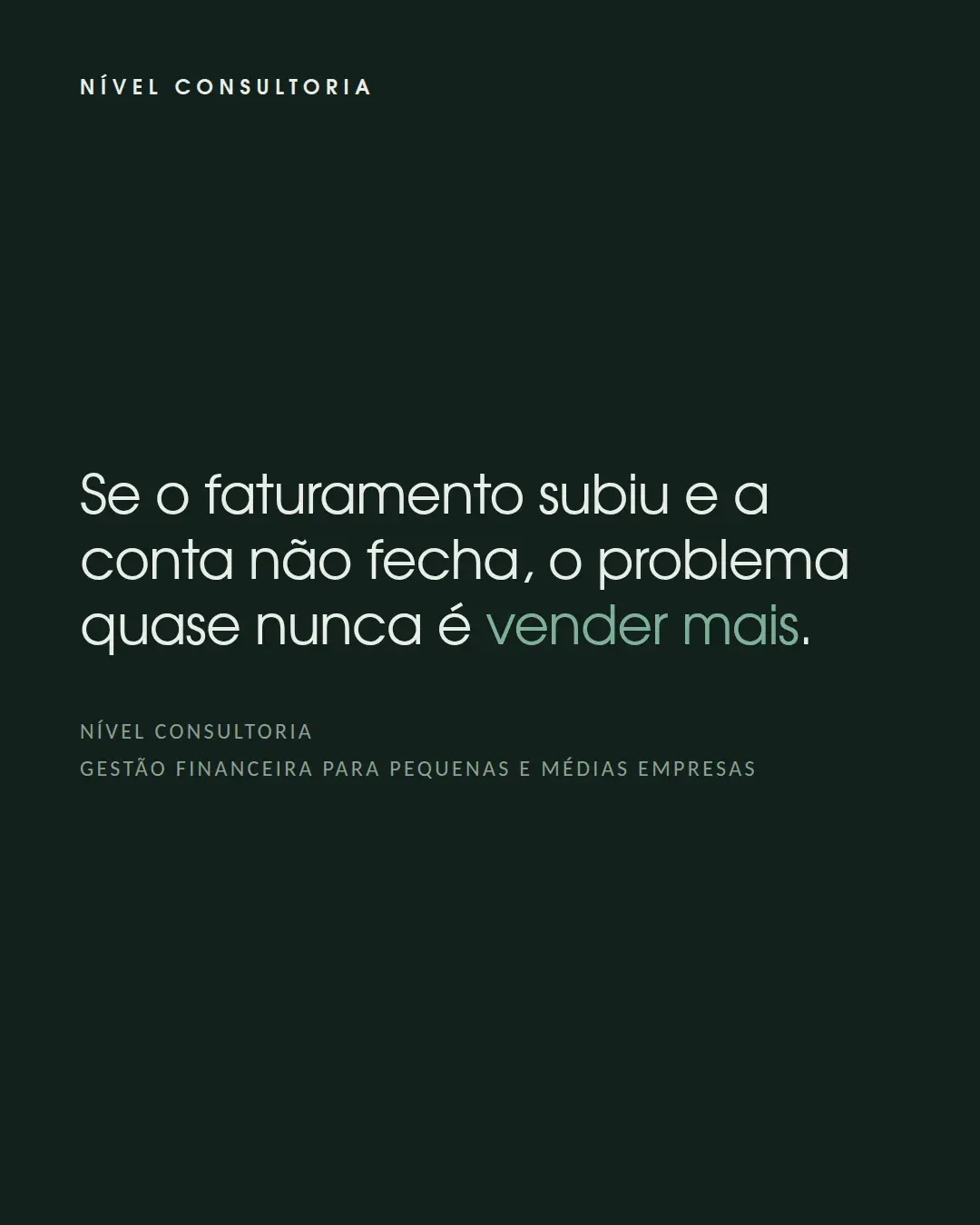 Exemplo de carrossel para Consultoria — tela 3 de 3
