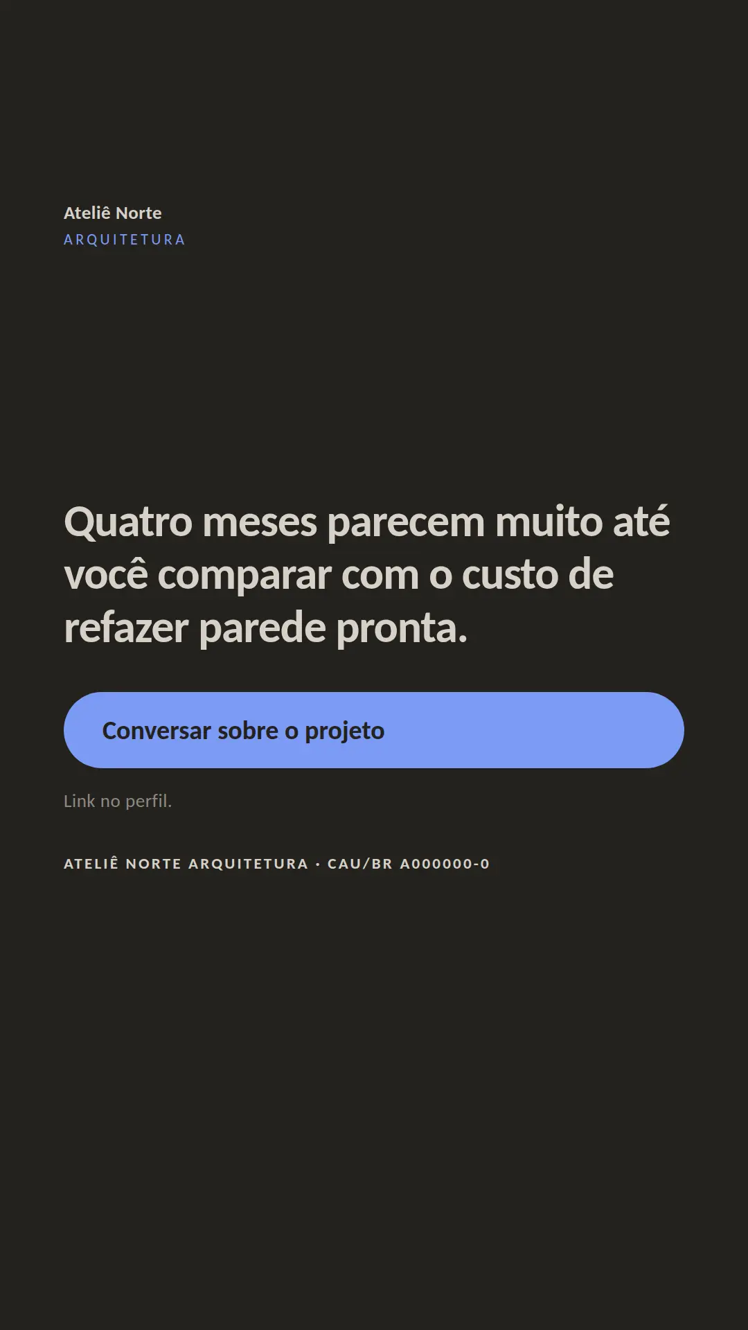 Exemplo de story para Arquitetura — tela 3 de 3