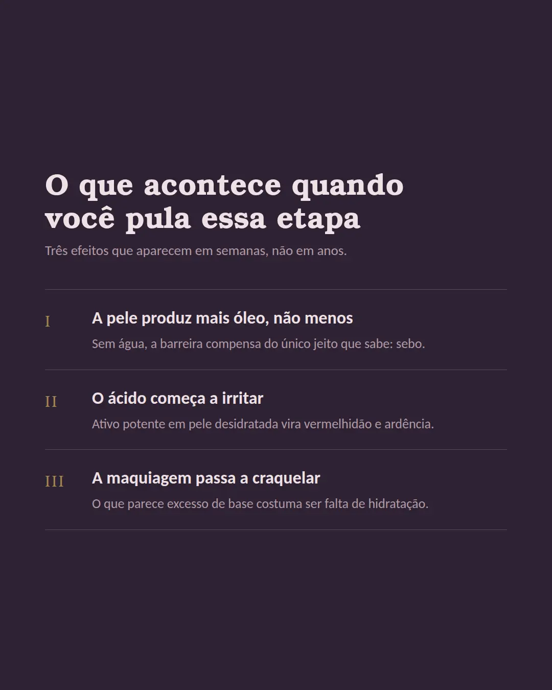 Exemplo de carrossel para Estética — tela 2 de 3