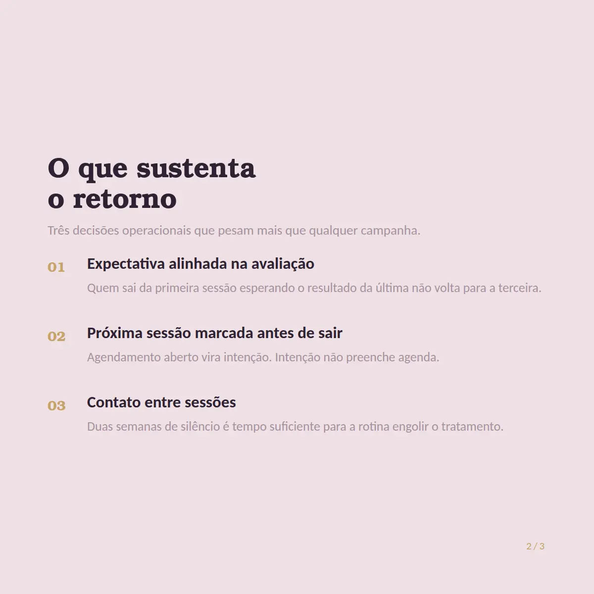 Exemplo de post de LinkedIn para Estética — tela 2 de 3