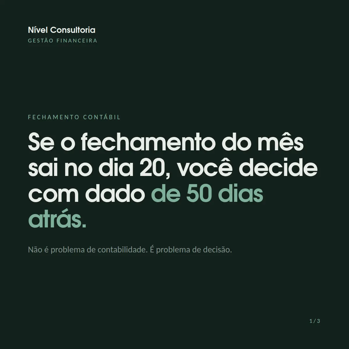 Exemplo de post de LinkedIn para Consultoria — tela 1 de 3