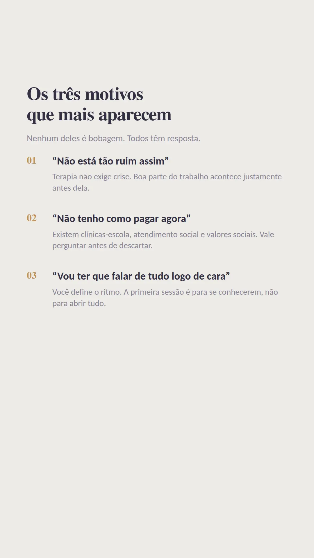 Exemplo de story para Psicologia — tela 2 de 3