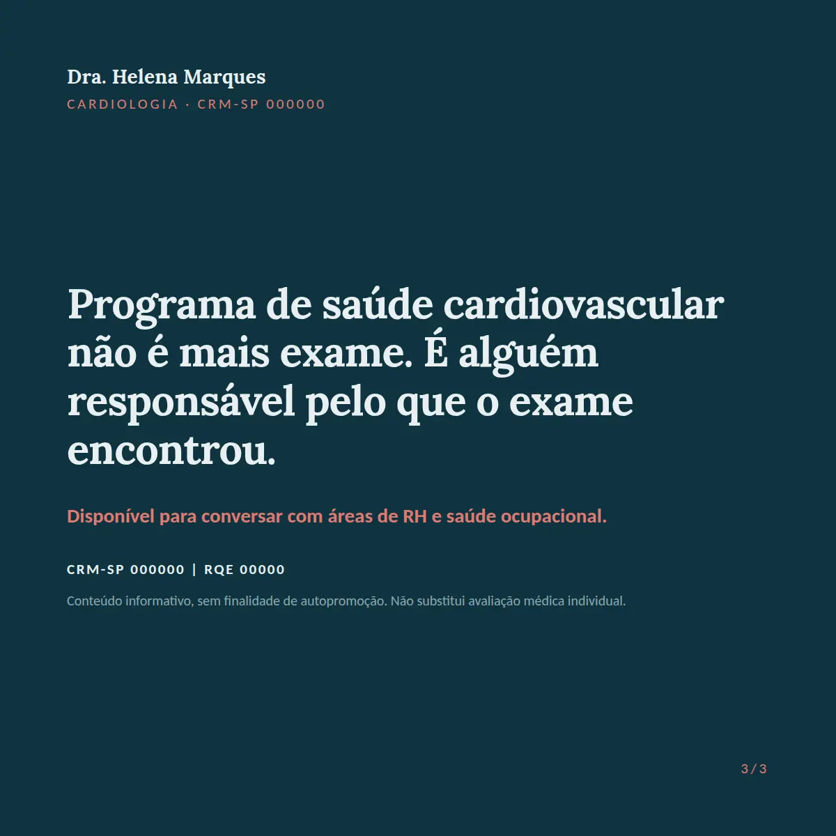 Exemplo de post de LinkedIn para Saúde — tela 3 de 3