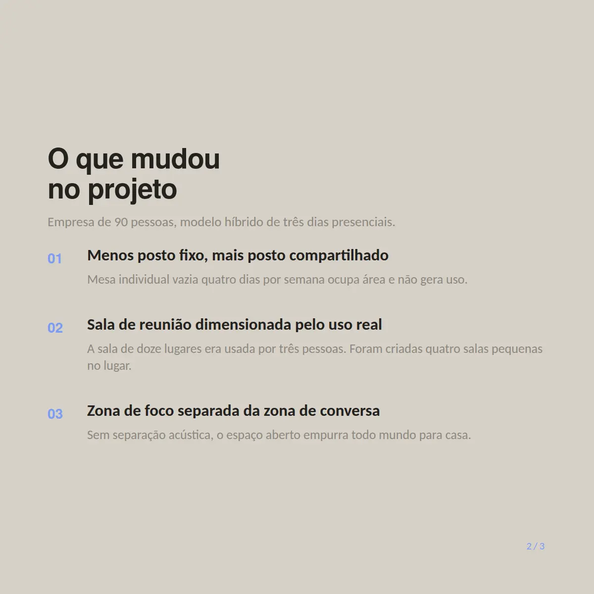 Exemplo de post de LinkedIn para Arquitetura — tela 2 de 3