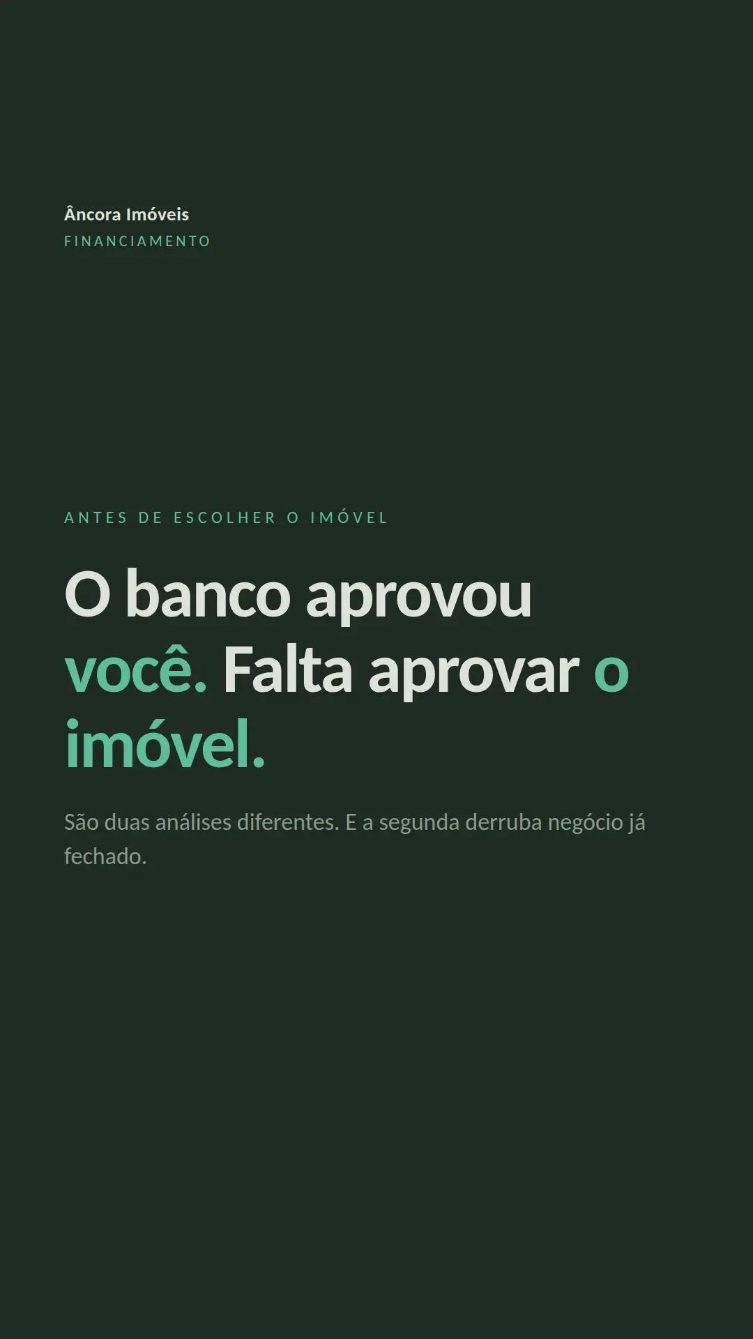 Exemplo de story para Imobiliária — tela 1 de 3