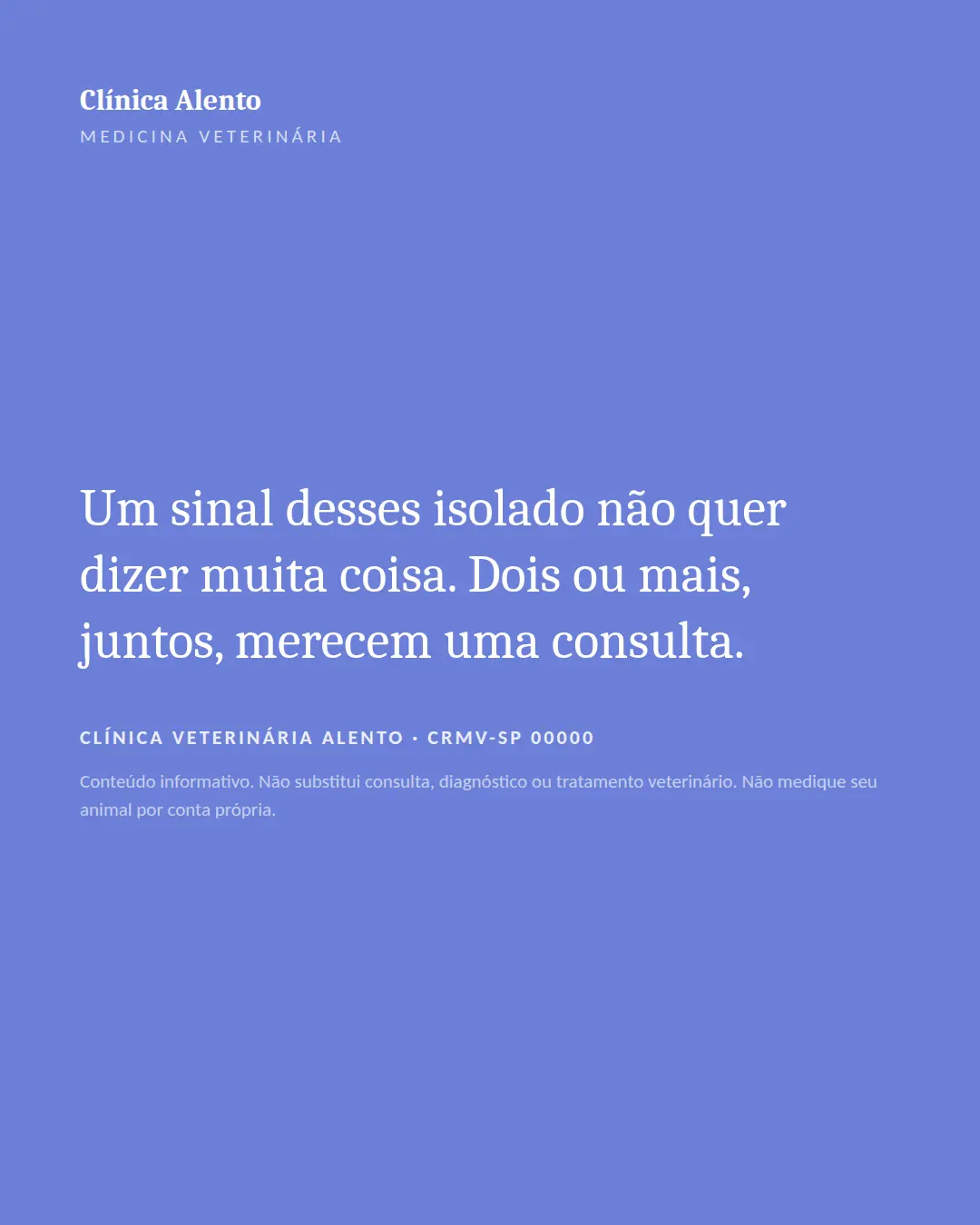 Exemplo de carrossel para Veterinária — tela 3 de 3