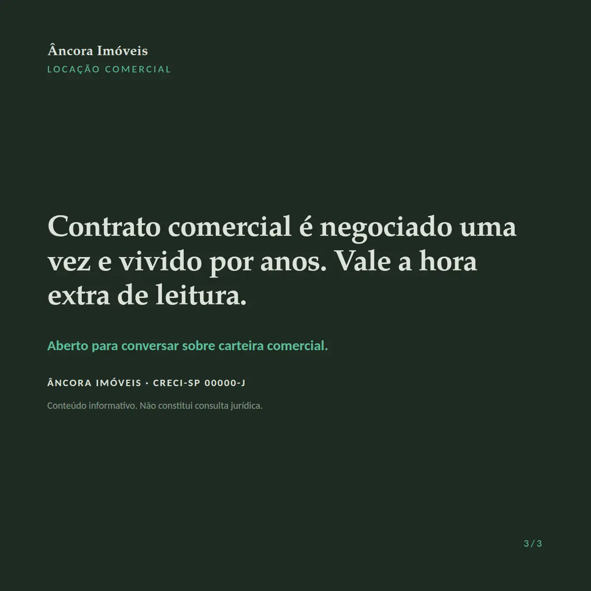 Exemplo de post de LinkedIn para Imobiliária — tela 3 de 3