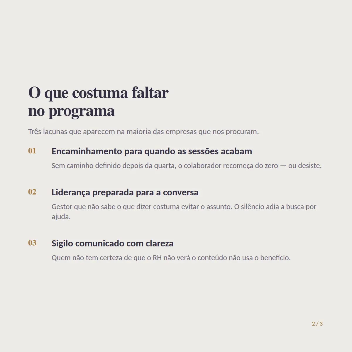 Exemplo de post de LinkedIn para Psicologia — tela 2 de 3
