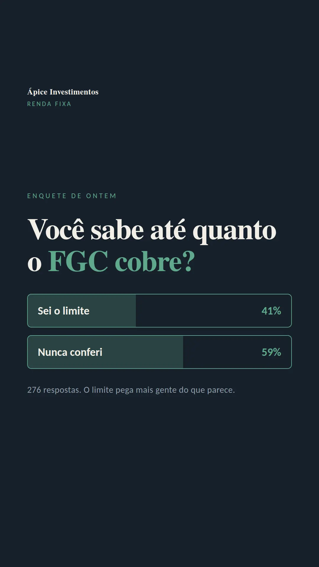 Exemplo de story para Finanças — tela 1 de 3